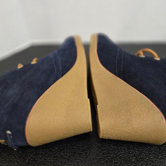 NEW Sperry Top-Sider Harlow Burnished Blue Suede Leather Chukka Wedge Boot 8M - Picture 9 of 11